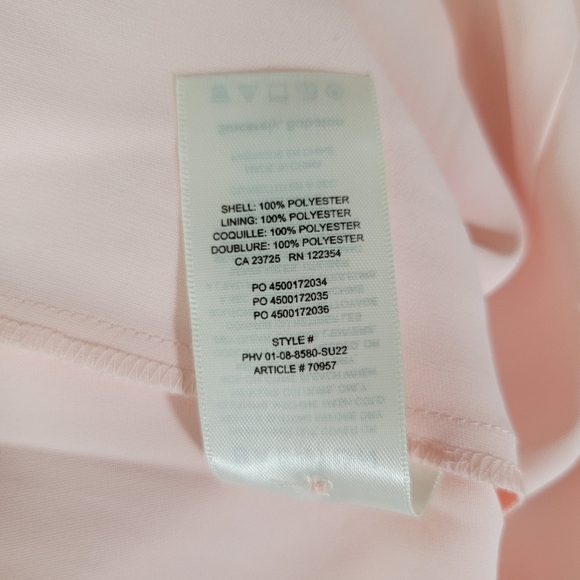 NWT Babaton Aritzia Hamptons Dress Soft Blush Pink Cutout Back Slit Flowy 12 - Picture 12 of 14